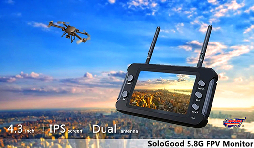 FPV , SoloGood 4.3", 5.8G 40CH DVR.