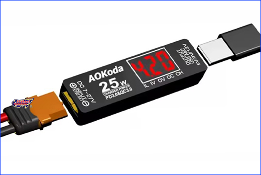 , AOKoda XT60 USB-A/C, DC7–27V.