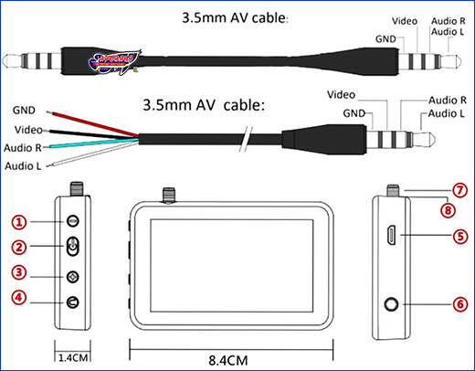 FPV , DMKR LS-5804 3", 5.8G 40CH.