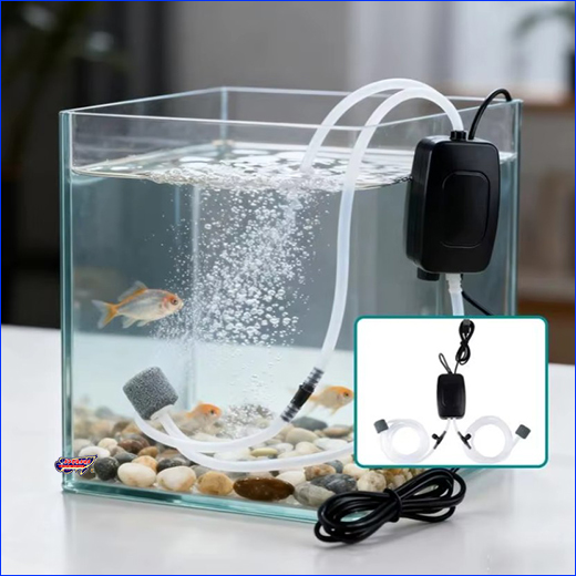 USB аератор для акваріума. Компресор USB, AQUAXER Mini Small 2x, двоканальний.