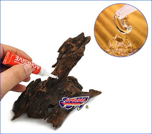 Прозрачный клей для аквариумных растений, декораций. Клей Adhesive, прозрачный, 5 г.