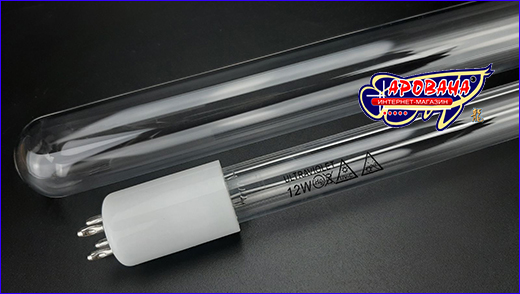 УФ-лампа и кожух из кварцевого стекла стерилизатора AQUAXER UV Steel 12 Вт. Стерилизатор AQUAXER UV Steel 12 Вт.
