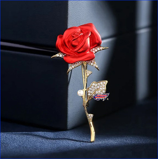  , Rose with pearls red, 2.55 .