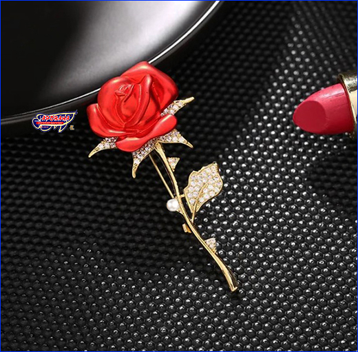  , Rose with pearls red, 2.55 .