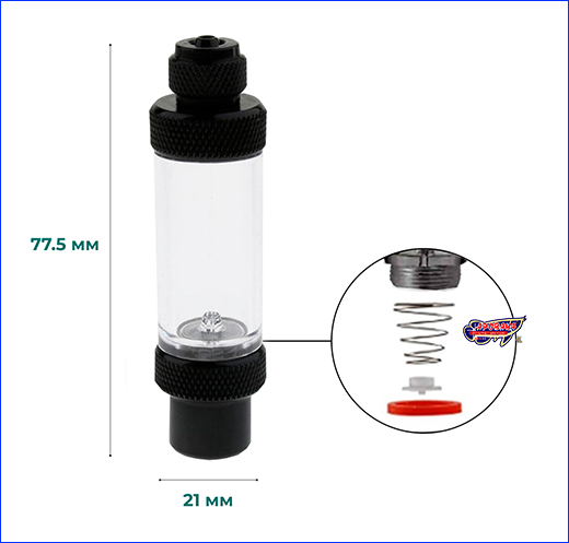 CO2  , AQUAXER CO2 Bubble Counter Single.