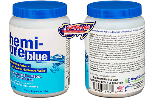 Химический фильтрующий наполнитель Chemi Pure Blue. Boyd Enterprises Chemi Pure Blue, 312 г.