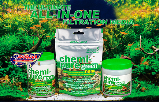 Наполнители химической фильтрации Chemi-Pure Green для аквариумов с живыми растениями. Новинка! Фильтрующие наполнители Chemi-Pure Green.