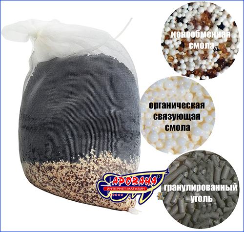 Содержание фильтрационного мешочка Chemi Pure Green. Наполнитель для фильтров, Boyd Enterprises Chemi Pure Green, 1247 г.