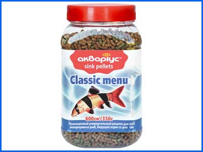 Корм Аквариус, Classic Menu - Sink Pellets 350 г. Корм Аквариус, Classic Menu - Sink Pellets 350 г.