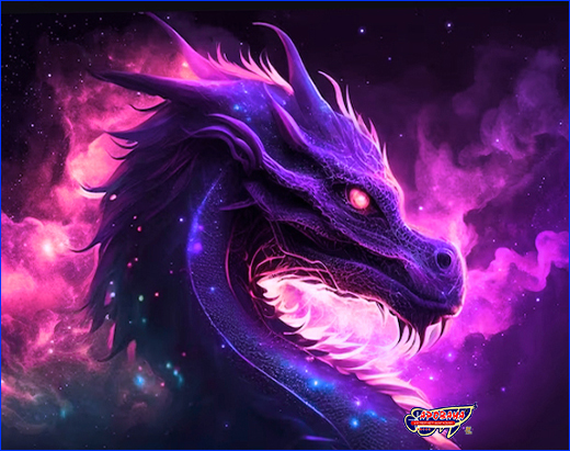Фіолетовий дракон є символом мудрості та духовної сили. Брелок дракон, Violet Galaxy Dragon, фіолетова галактика, 4 см.