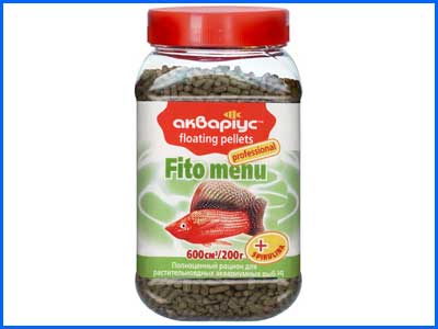 Корм Аквариус, Fito Menu - Floating Pellets 200 г. Корм Аквариус, Fito Menu - Floating Pellets 200 г.