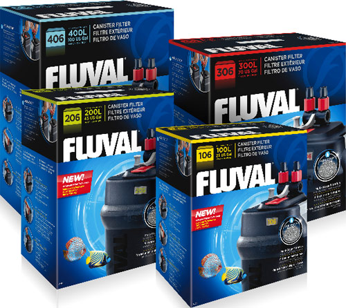  Fluval 106, Fluval 206, Fluval 306, Fluval 406.