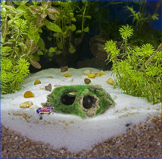 Декорация коряга. Декорация HOBBY, Wood in Moss №2, 14 см.