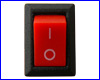 Кнопка 3А, 250V 15x10,5 мм (красная).