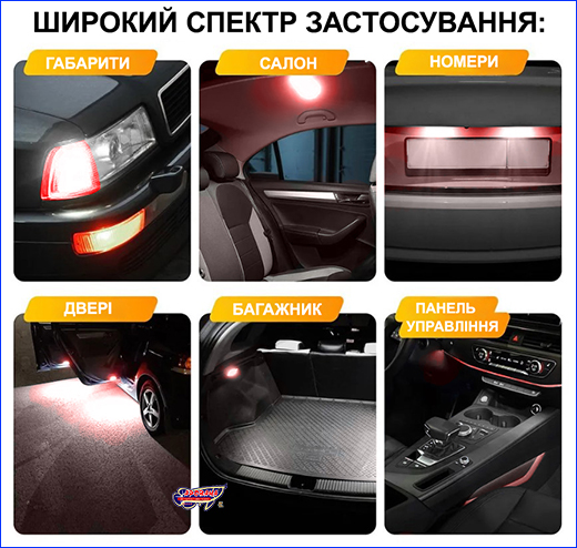   10 W5W, Red, 12V.