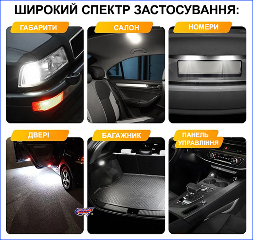 Led лампа Т10. Світлодіодна лампа Т10 W5W, White, 12V.