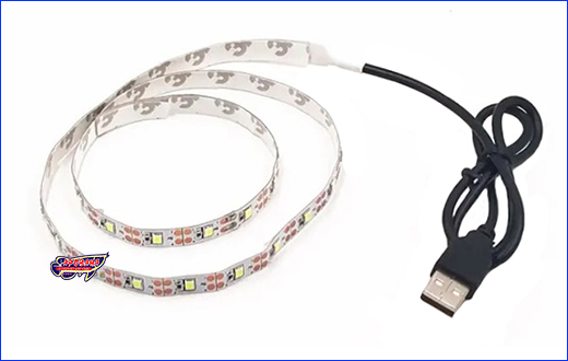 USB лента. Светодиодная лента USB, AQUAXER LED, SMD 3528, 4000-4500К (нейтральный белый), 1 метр.