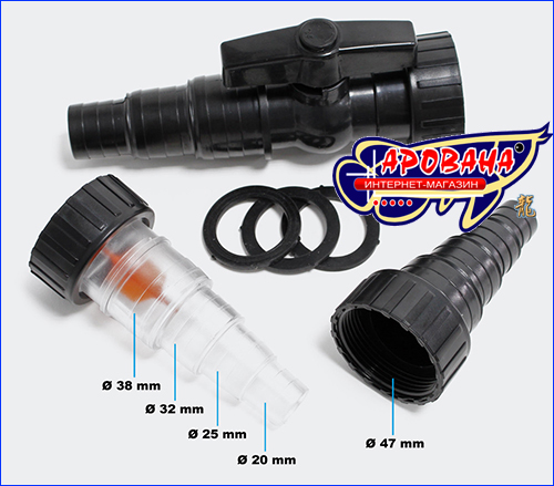 SunSun CPF-16000-UV, штуцер прудового фильтра SunSun CPF-16000-UV, штуцер прудового фильтра
