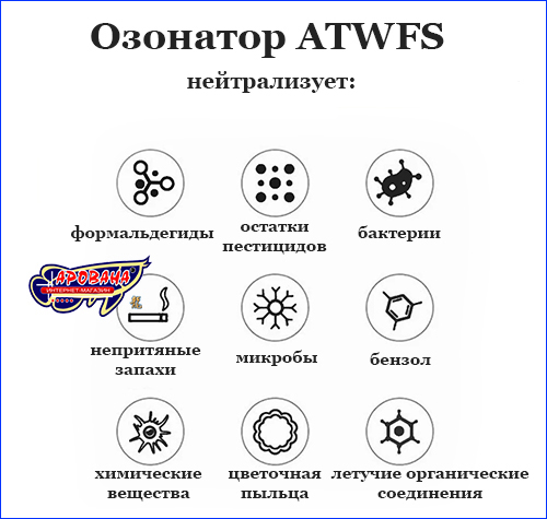 Широкий спектр применения озонатора. Озонатор ATWFS (48 г/ч).