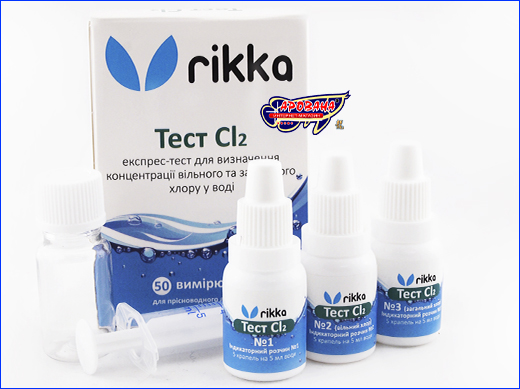 Комплектация теста Rikka тест Сl2. Cl2 тест, Rikka тест Сl2.