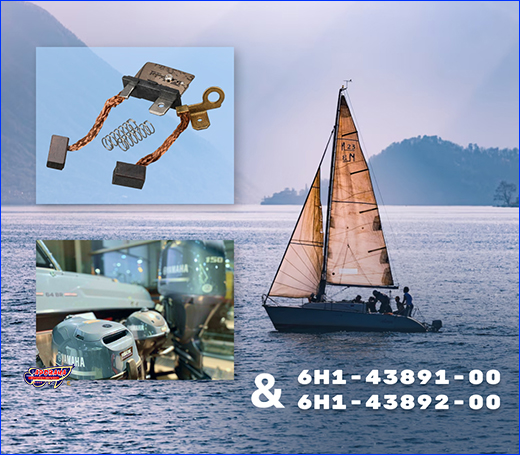 Набір щіток трима для підвісних моторів Yamaha, 6H1-43891-00, 6H1-43892-00.