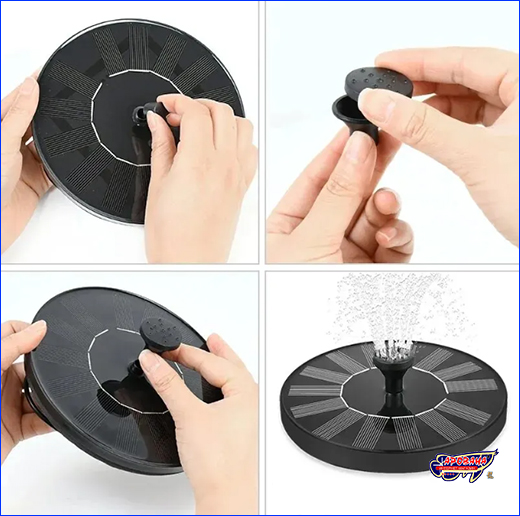 Стійкий до вологого середовища. Насос, фонтан AQUAXER Mini Solar Fountain, 150 л / год.