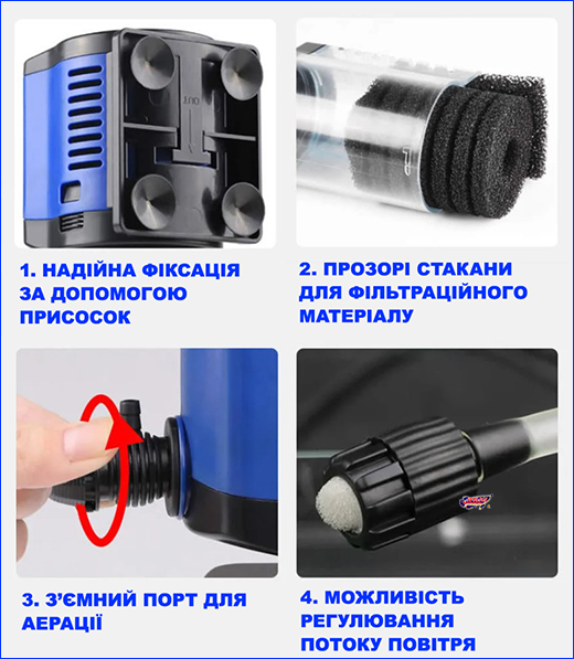 Фільтр внутрішній SunSun. Фільтр внутрішній, SunSun JQP-1500F.