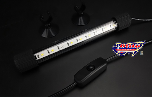 Лампа светодиодная SunSun ADQ-160W, White/Blue, 2 Вт, 16.5 см. Лампа светодиодная SunSun ADQ-160W, White/Blue, 2 Вт, 16.5 см.