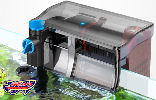 Фильтр SunSun CBG-500 в аквариуме. Новинка! Навесные фильтры SunSun.