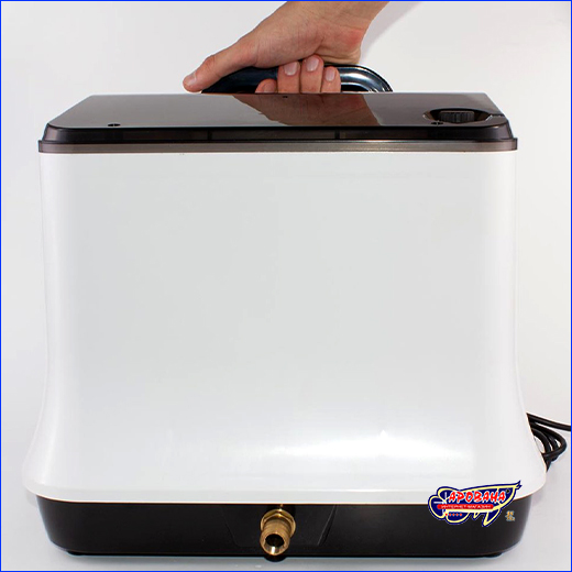 SunSun CP-180, пластиковый корпус, удобная ручка для переноски. Компрессор на аккумуляторе, SunSun CP-180, одноканальный.