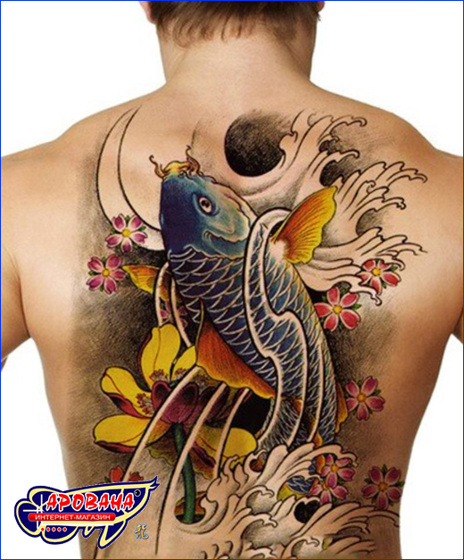 Татуировки на спине - особенности и их значение