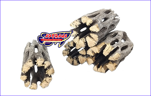 Диаметр трубок из кактуса Чолла. Декорация AQUAXER, трубки из кактуса Cholla 5 см, 2-2.5 см, 3 шт.