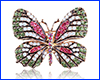 Брошка метелик, Butterfly green-white, 4.5х3.5 см. Брошка метелик, Butterfly green-white, 4.5х3.5 см.
