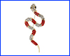 Брошка змія, Snake Red Crystals, 6 см. Брошка змія, Snake Red Crystals, 6 см.