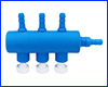 Розподільник, AQUAXER Blue гребінка, 3 виходи. Розподільник, AQUAXER Blue гребінка, 3 виходи.