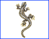 Брошь геккон, Gecko Grey, 6.5х3 см.