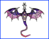 Брошь дракон, Dragon Purple, 7х6 см.