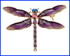 Брошь стрекоза, Dragonfly Purple, 4.6х3.3 см.