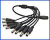 Роз'єм DC Power, дільник Female х 8 Male (5.5x2.1mm). Роз'єм DC Power, дільник Female х 8 Male (5.5x2.1mm).