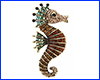 Брошка морський коник, Seahorse Brown, 6х3 см. Брошка морський коник, Seahorse Brown, 6х3 см.