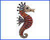 Брошка морський коник, Seahorse Red, 6х3 см. Брошка морський коник, Seahorse Red, 6х3 см.
