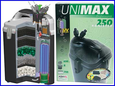 Фильтр внешний, Aquael UNIMAX 250 Plus, 650 л/ч.  Фильтр внешний, Aquael UNIMAX 250 Plus, 650 л/ч.